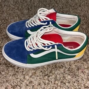 “Yacht Club” Vans Multicolor Sneakers - Blue, Green, Red, Yellow